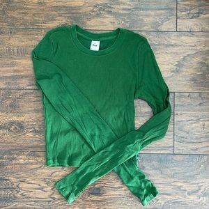 Aritzia TNA Ribbed Cropped Long Sleeve